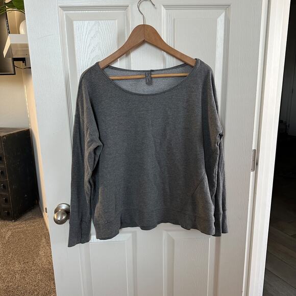 sweaty betty london women’s gray long sleeve pullover sweatshirt size large - Picture 1 of 7